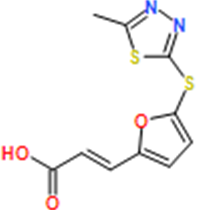 (E)-3-(5-((5-Methyl-1,3,4-thiadiazol-2-yl)thio)furan-2-yl)acrylic acid